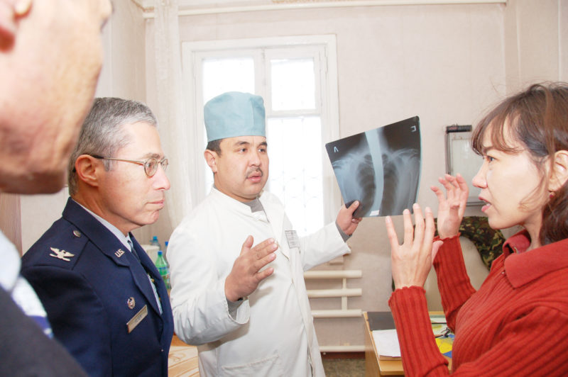 Airmen perform operations with Kyrgyz surgeons
