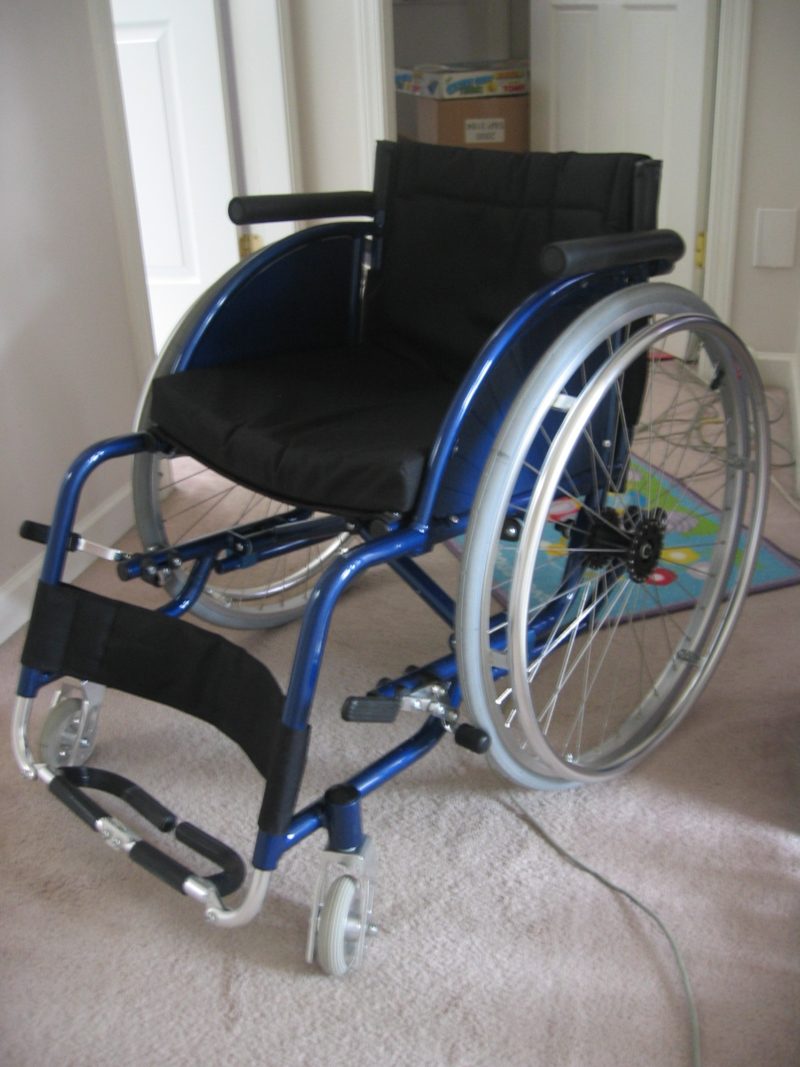 Blue-lightweight-wheelchair